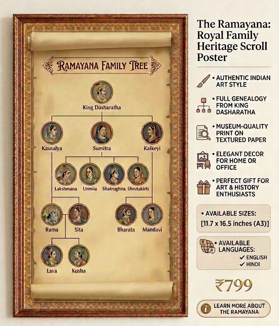 Ramayana Family Tree Poster