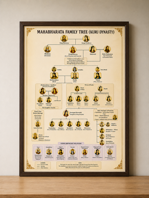 Mahabharata Dynasty A3 Size Wall Frame