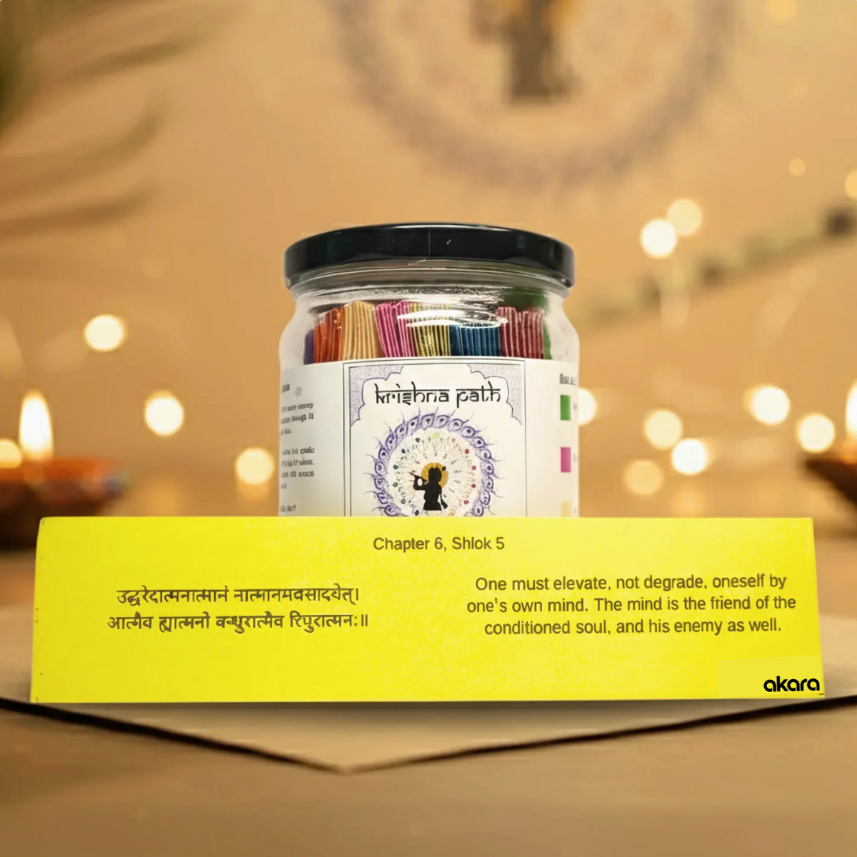 Akara - Gita Shlokas Jar (64 Shlokas)