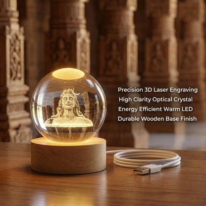 Adiyogi - 3D Crystal Ball Lamp